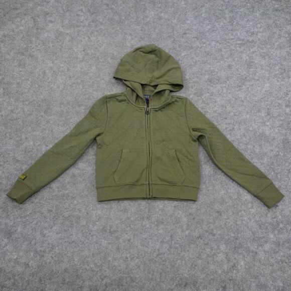 Polo Ralph Lauren Jacket Girls 6 Full Zip Hoodie Quilted Island Green Hooded B